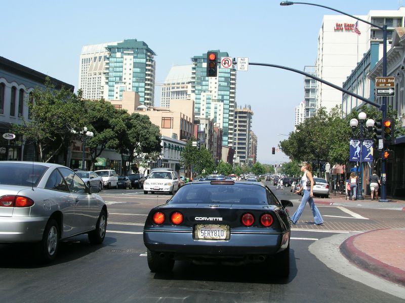 Straße in Downtown San Diego, California