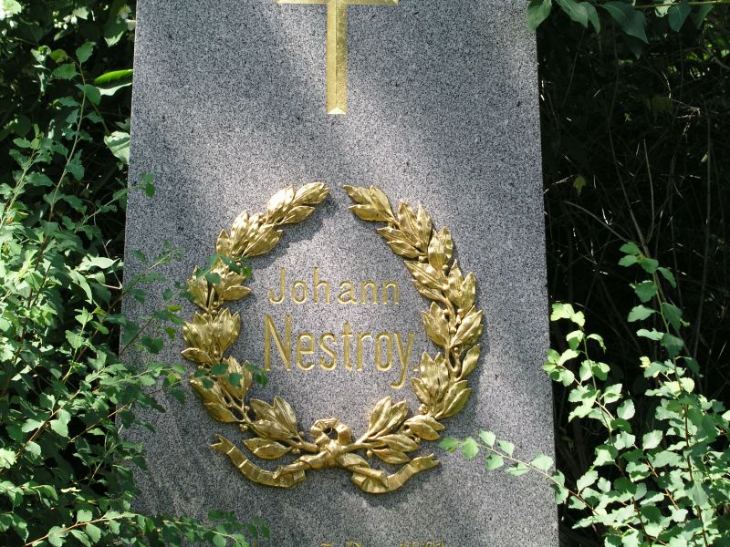 Ehrengrab von Johann Nestroy auf dem Wiener Zentralfriedhof