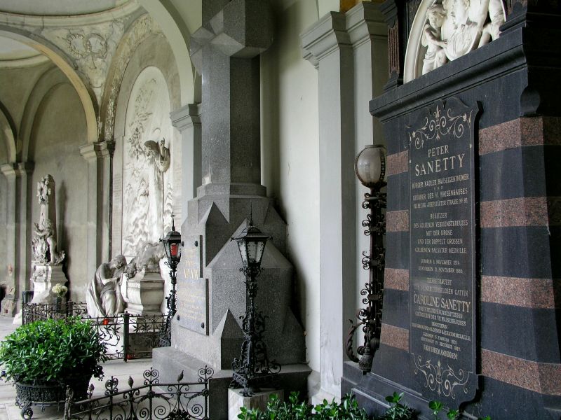 Die Arkaden auf dem Zentralfriedhof in Wien