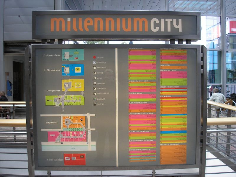 Plan der Milleniumcity Wien 20. Bezirk Handelskai