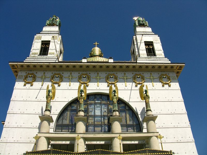 Otto Wagner Spital mit Otto Wagner Jugendstil Kirche am Steinhof (Baumgartner Höhe) in Wien