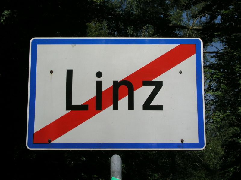 Ortsende Linz Schild am Pöstlingberg