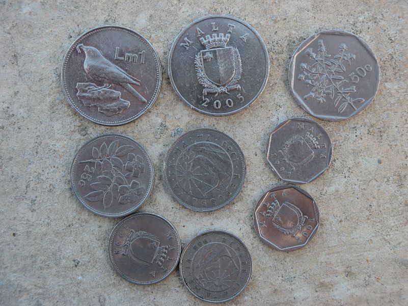 Malta Pounds und Malta Cents