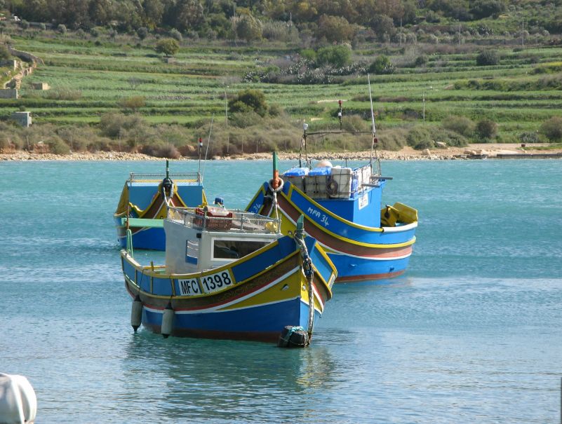 Malta, Luzzus, die typischen maltesischen Fischerboote
