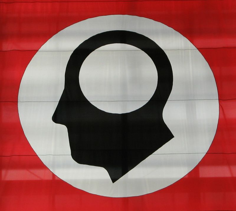 Piktogramm von Matt Mullican, gesehen am Flughafen
    Stuttgart
