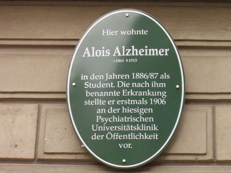 Alzheimer Gedenktafel in der Hafengasse in Tübingen
