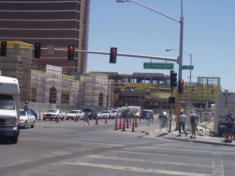 Kreuzung und Baustelle in Las Vegas